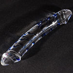 Thick Double-Ended Dildos,11.2 Inch Clear Glass Anal Plug Sex Toys For Women,Men