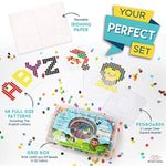 Large 10mm Iron Beads Kit for Kids - 1500 Beads with Pegboards and Patterns