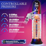 Men'S Sexual Vacuum Penis Pumps, Water Pump Penis Enlargement Extender Sex Pump With 4 Vacuum & 4 Suction Modes For Men Erection Training And Masturbate Pleasure, Penis Enlarger Growth Extender Pump