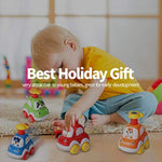 4 Pcs Animal Car Toys For 1 2 Year Old Boy|Baby Toys 12-18 Months|1 2 Year Old Boy Christmas Birthday Gifts For Infant Kids|Cars For Toddlers 1-3|Stocking Stuffers For Kids