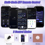 Realistic Thick Huge Dildo With App Controlled, 8.27 Inch Silicone Adult Toy For Her, Big Dildos With Suction Cup, Vibrator Dildo With Dual Density, Flesh