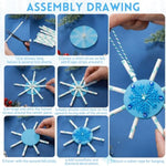 50 Sets Winter Snowflake Craft Kits for Kids, DIY 3D Ornaments Party Favor