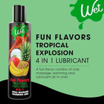 Flavored Warming Lubricant For Men, Women & Couples, 3 Fl Oz (Tropical Explosion) - Long-Lasting Premium Personal Lube Safe To Use With Latex Condoms - Gluten Free & Sugar Free
