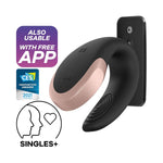 Double Love Connect App Vibrator Sex Toy | Adult Toys For Women | Best Couple Vibrator | Vibrating Sexual Pleasure Device | Stimulation Vibrators | Woman Sextoy (Black)