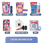 4B Doubleo 6 Vibrating Ring – Strawberry, Dual Shaft & Ball Support, Deep Rumbling Vibrations, Reusable Eco-Friendly Couples Massager, Long-Lasting Battery, Mutual Climax Enhancer