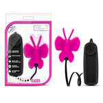 Luxe - Butterfly Teaser - Platinum Silicone Multi Speed Battery Powered Vaginal Stimulator - Ipx7 Submersible Waterproof Bullet - Latex Free - Sex Toy For Women Couples - Fuchsia
