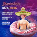 Blush X5 Men Sweet Jasmine 5'3" Life-Size Inflatable Sex Doll, 3 Penetrable Holes, Realistic Pvc Oral, Anal & Vaginal Stroker, Double Trouble Masturbator Compatible Doll Adult Sex Toy For Men -(Beige)