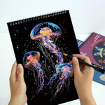Adult Rainbow Scratch Painting Art Set for Animal Lovers, 10PCS A4 Size Scratch Art Book with Tools
