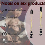 Nipple Sex Toys Adjustable Non Piercing Nipple Clamps Clips Set, The Pinch Nipple Clamps Nipple Clip Breast Clit Stimulation, Adult Toys For Women Female Sex Toys, Bdsm Sex Toys For Couple Pleasure