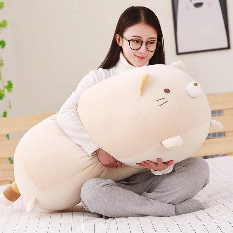 Big Cat Plush Pillow,Large Fat Cats Stuffed Animals Toy Doll For Girls,Bed,