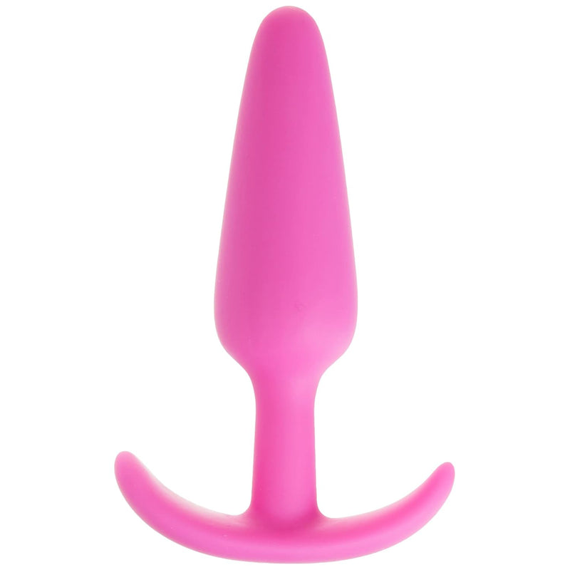 Mood - Naughty 1 - Silicone Anal Plug - Medium - 3.9 In. Long And 1 In. Wide - Tapered Base For Comfort Between The Cheeks - Medium - Pink