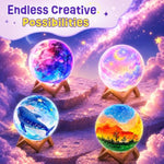 Paint Your Own 3D Moon Night Light Kit for Kids Age 4-12