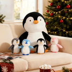 5 Pieces Penguin Stuffer Animals Set, Giant 16 Inch Mommy Penguin Plush Toy With 4 Cute Babies Plushies In Her Zippered Tummy, Gifts For Kids Girls Boys, Birthday, Christmas