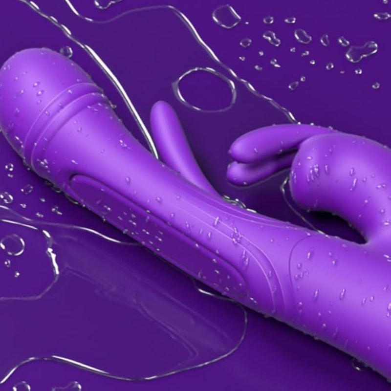 Sex Toys Thrusting Vibrator Dildo, Rabbit Vibrator Adult Toys Dildos Sex Toy For Women Couple Games, G Spot Vibrators Sex Toy Dildos With 10 Vibrating Mode (Rabbit Vibrator)