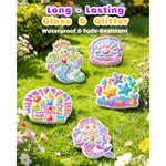 Mermaid Stepping Stone Kit for Kids, Arts and Crafts Activity Set by D-FantiX