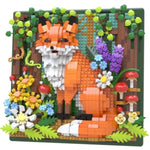 Micro Mini Fox 3D Building Blocks Set, Forest Wall Art & Desk Decor