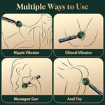 Vibrator Wand, Sex Toys For Pleasure, Clitoral G Spot Dildo Wand Massager Vibrator With 10 Vibration Modes, Quiet & Waterproof Vibrating Wand For Her Pleasure