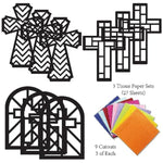 Stained Glass Effect Paper Suncatchers Craft Kit for Kids