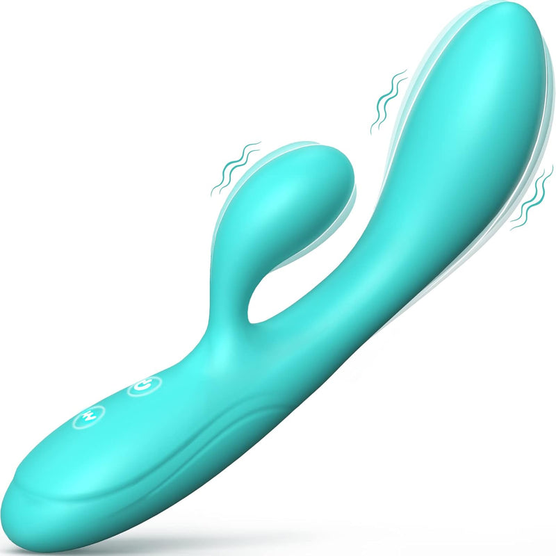 G Spot Rabbit Vibrator, Adult Toys For Clitoris G-Spot Stimulation,Waterproof Dildo Vibrator With 10 Powerful Vibrations Dual Motor Stimulator Adult Sex Toys For Women Or Couple Fun(Green)