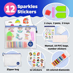 Princess Diamond Art Sticker Kit for Kids & Beginners, DIY Gem Craft by Numbers