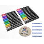 Acrylic Paint Marker Set with Extra Fine & Medium Tips for Multi-Surface Art