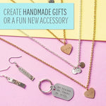 DIY Hand Stamped Jewelry Making Kit for Teens & Adults, Personalized Craft Set