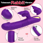 Vibrator Thrusting Dildo For Women - G Spot Vibrator Clitoral Stimulator Sex Toys Thrusting Vibrator With 9 Vibration 7 Thrust Mode, Rabbit Vibrators Female Adult Sex Toy For Women And Couple (Purple)