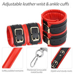 3In1Rose Sex Toys Dildo Vibrator With 10 Tongue Licking & 5Thrusting G Spot Vibrators+Bdsm Bondage Restraints With Handcuffs Ankle Cuffs