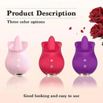 Silicone Female Rose Licking Vibrator - Multi-Function Clitoris Vibrator With 12 Vibration Modes - Rechargeable & Very Quiet Sex Toy For Women (Red)