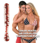 Eve's Sweetheart Swirl Glass Dildo for G-Spot and P-Spot Pleasure with Raised Swirls for Intense Sensations, 8.75 Inches