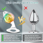 Big Anal Plug Liquid Silicone Butt Plug With Luxury Crystal Ball, Large Size, Prostate & G-Spot Stimulation, Perfect For Men, Women, Couples, And Advanced Users