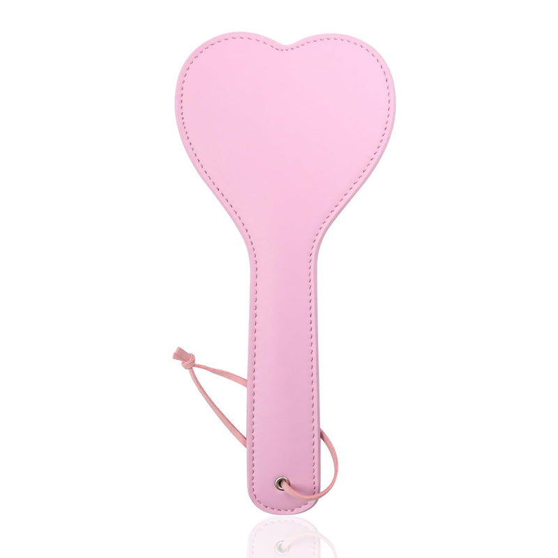 Pink Sm Sexual Heart Spanking Paddle, 11.2Inch Faux Leather Wide Paddles Sex Toys For Adults Bdsm Cosplay
