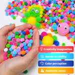 Multi-Colored Pom Poms for Arts and Crafts Projects - 2000 Pieces, 1cm Diameter