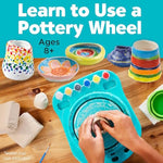 Kids Pottery Studio Kit with Pottery Wheel, Air-Dry Clay, Paints & Sculpting Tools