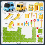 3-Tier Large Puzzle Race Car Track Set For Kids 3-5, Puzzle Tracks Car Play Set, Race Tracks Toys For Toddler Boys 3 4 5 6 Year Old, Birthday Gifts For Kids 3 4 5 6 7 8 Year Old Boys Girls