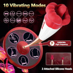 Tongue Toy For Women Sex Toys, 2-In-1 Sexual Pleasure Tools For Women 10 Licking Modes + 10 Vibrating Modes Thrusting Vibrator, Clitoral Licking Adult Sex Toys & Games, Rose Adult Toys For Couples