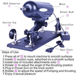 Sex Machine Thrusting Automatic,3 Xlr Connector Multispeed Adjustable With 8 Attachments Fuck Machine Toy For Women And Men Masturbation