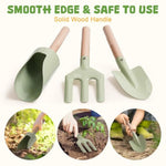 ROBOTIME Kids Gardening Tools, 17 PCS Toddler Gardening Set, Children's Gardening Tools, Metal Kids Gardening Set All in One Kit, Gardening Tools for Kids Outdoor Toys Gift for Boys and Girls