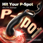 Upgraded Wiggling Vibrating Prostate Massager Anal Sex Toys, Dual-Function Curved Anal Vibrator Wand Male Prostate Toy for P-Spot, Dual-Ended Butt Plug Dildo Adult Sex Toy for Men Women Couples