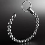 Male Stainless Steel Urethral Plug Dilator With Pull Ring - Extended Urethral Massage Rod - Metal Penis Plug For Prostate Massage - Catheters And Sounds - Adult Sex Toys (0.15In)