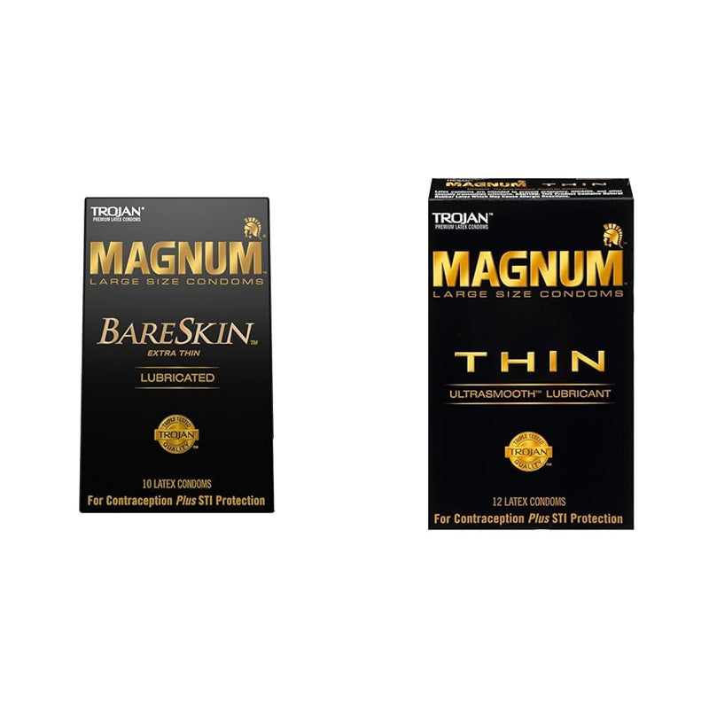 Magnum Bareskin 10 Count And Magnum Thin 12 Count Large Condoms