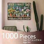 1000 Piece Garden Jigsaw Puzzle for Adults, 19.7 x 27.6 Inch Family Activity