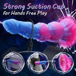 Monster Dildo Adult Sex Toys - 10" Squirting Big Fantasy Anal Plug With 3 Dog Knots & Tentacle, Luminous Silicone Strong Suction Cup, G-Spot Thick Dildo Gay Sex Toys For Women Couple