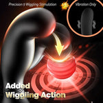 Upgraded Wiggling Vibrating Prostate Massager Anal Sex Toys, Dual-Function Curved Anal Vibrator Wand Male Prostate Toy for P-Spot, Dual-Ended Butt Plug Dildo Adult Sex Toy for Men Women Couples
