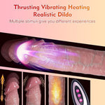 Thrusting Dildo Vibrator Sex Toys - Adult Toys Suction Cup Silicone Dildo Penis Vibrator With 7 Thrusting & 7 Vibrating Heating Modes, Women Couples Female Sex Toys For G-Spot Anal Vagina Stimulation