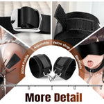 Spreader Bar Sex Toys With Wrist Ankle Neck Collar Restraint Kits Adjustable Ankle Cuffs Neck Collar Blindfold Tickler Bondage Gear Accessories Bondage Set Bdsm For Adult Couple