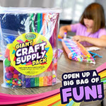 Bulk Arts & Crafts Supplies Kit for Kids Ages 4-8, Preschool & Homeschool DIY Art Set