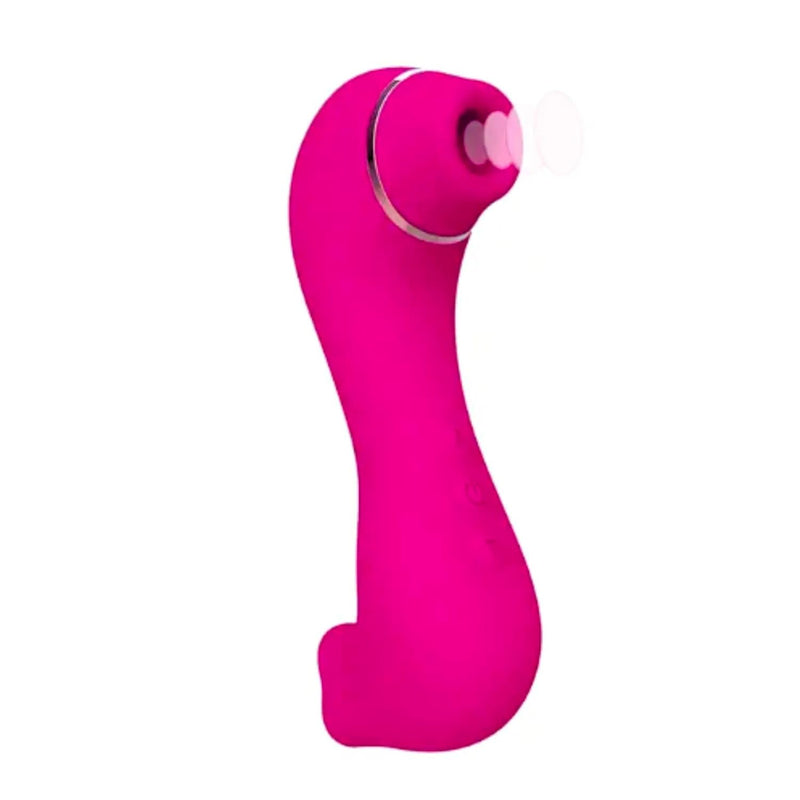 Dual Pleasure Worm Air-Pulse Clitoral Stimulator & Tongue Licking Vibrator, Clitoral Licking, Clit Sucking, Pressure-Wave Technology, Waterproof, Rechargeable, Sex Toy For Women & Couples (Hot Pink)