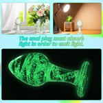 Glass Anal Plug Luminous Butt Plug Glass Plug G-Spot Stimulator Prostate Massager Vaginal Masturbation For Women Men Couples Beginners Valentine'S Gift Sex Toys (S)