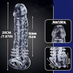 Penis Sleeve Cock Sleeve Sex Toys For Men,Transparent Penis Extender Girth Extension Enhancer For Men,Male Sex Toys Sex Game With Penis Extension Penis Pump, Penis Enlarger Adult Sex Toys For Couples